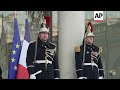 european leaders arrive at elysee palace in paris for emergency security meeting