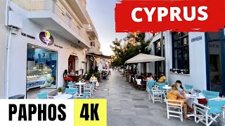 PAPHOS, CYPRUS 🇨🇾 [4K Ultra HD] — Old City Centre — Walking Tour