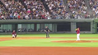 2017年9月5日　東北楽天ゴールデンイーグルス　松井裕樹投手　投球練習