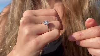 Lab Diamond 0.65ct Halo Engagement Ring | Posey | Ethica Diamonds