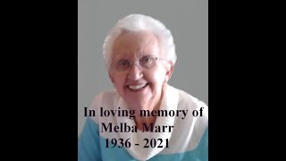 Memorial Service:  Melba Marr (née Morrow)