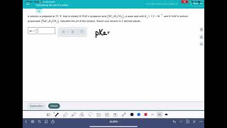 ALEKS: Calculating the pH of a buffer