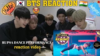 BTS REACTION VIDEO ON BOLLYWOOD HIT SONG DANCE PERFORMANCE ( MOR BHAYE PANGHAT PE ) FT. BTS •
