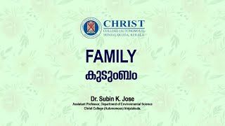 Value Education |കുടുംബം | Family | Christ College (Autonomous) Irinjalakuda