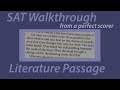 SAT Literature passage FULL WALKTHROUGH from a 1600 scorer