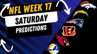 NFL Saturday Football Game * PREDICTIONS * Week 17