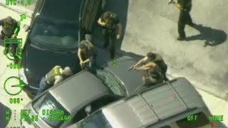 Armed robbery suspect apprehended in Sarasota  - Sarasota County Sheriff's Office Air-1 Video