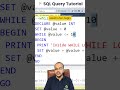 SQL Server WHILE Loop Explained in 60 Seconds |SQL Tutorial Day 24