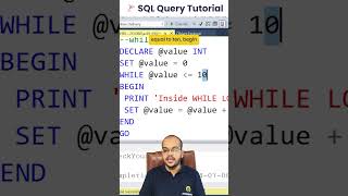 SQL Server WHILE Loop Explained in 60 Seconds |SQL Tutorial Day 24