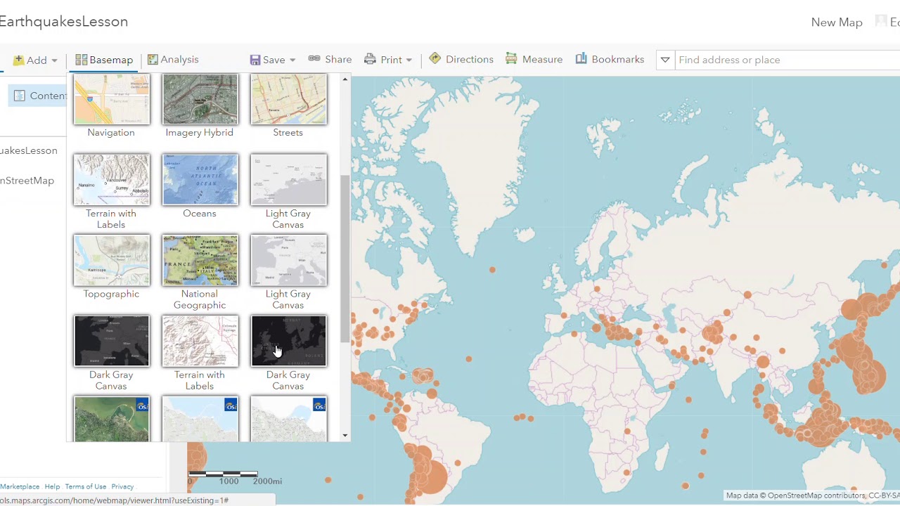 How To Change A Base Map In ArcGIS Online - YouTube