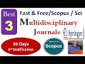 Best Scopus and Sci Journals | Springer and ACM Journals | Multidisciplinary Journals