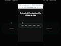 Create Navbar ANIMATION with HTML and CSS in 60 Seconds