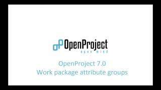 OpenProject 7.0 preview - Work package attribute groups