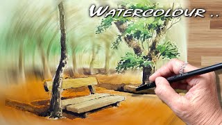 🎨 Best Simple Watercolour Landscape Painting Tutorial | जलरंग निसर्गचित्र पेंटिंग