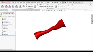 Solidworks Surface Tutorial 4: Lofted Surface in the Solidworks