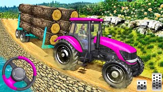 Real Tractor Trolley Cargo Farming Simulation Game - Barrel! Android gameplay