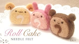 Kawaii Roll Cake - DIY Needle Felt Mascots