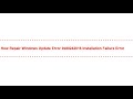 How Repair windows update error 0x80242016 installation failure Error
