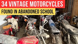 I Found 34 Vintage Motorcycles in Abandoned School