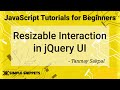 58 - Resizable Widget in jQuery UI | jQuery Tutorials for Beginners | jQuery UI Library