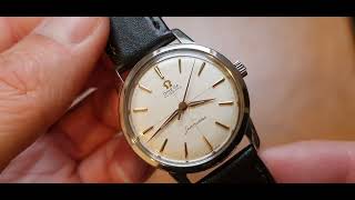 1962 Omega Seamaster classic Automatic Wristwatch Model 14704 with Cross Hair Dial