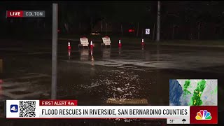 Flood rescues in Riverside, San Bernardino counties as winter storm pummels Southern California