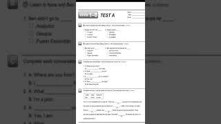 Interchange 5th Level 1 Assessment Unit1-8 Tests Version A