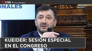 SESIÓN ESPECIAL en el CONGRESO: TRATARÁN LA SALIDA de KUEIDER en una SESIÓN ESPECIAL