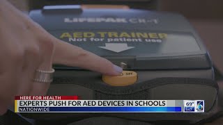 Experts Push for AED Devices in Schools