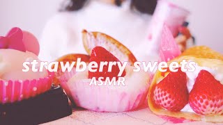 【咀嚼音】🍓コンビニのいちごスイーツ🍓｜strawberry sweets【Eating Sounds /ASMR/Mukbang】