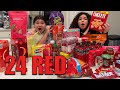 24 HOURS EATING ONLY RED FOOD CHALLENGE