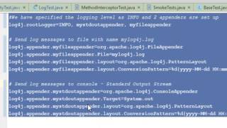 Log4j logging framework in Selenium Java