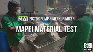 Acme Grout Mixer Pump - Material Test (MAPEI Mapefill GP Plus)