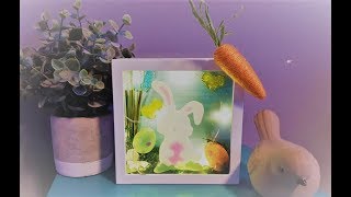 Dollar Tree DIY Easter LED Light up Shadow Box. Super easy & Cute