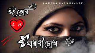Oi Tor Mayabi Chokh 💕 (ওই তোর মায়াবী চোখ) | Jeet Gannguli | Bangla Slowed Lofi | Lofi Song♪♪