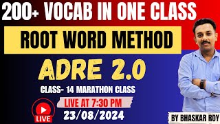 Vocabulary for Adre Assam 2024: Essential Words and Phrase, with Root word method