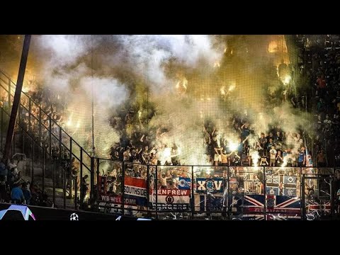 Rangers-Fans Pyro In Eindhoven | PSV - Rangers 0.1 | Union Bears-Fans ...