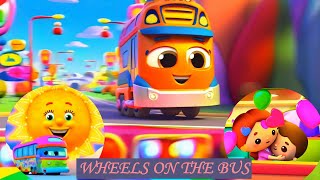 🚌🎨🎶🌈✨The Wheels on the Bus GO ROUND & ROUND! 🚌 | Fun & Catchy Nursery Rhyme for Kids!🎶🌈✨