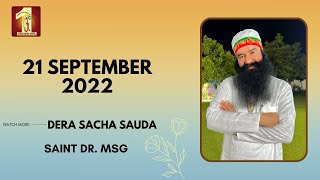 21 September 2022 | Live Naamcharcha |  @Saint MSG    Maha Paropkar Month | Dera Sacha Sauda