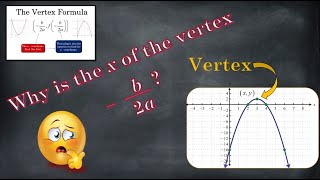 Why is the x - coordinate of the vertex -b/2a?  Quadratic Equations?