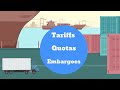 Tariffs Quotas Embargoes