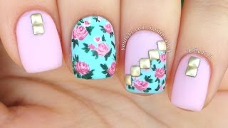 Nail Art Tutorial: Vintage Floral Mix \u0026 Match