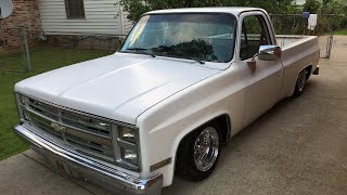 86 c10 Lowrider on 14x7 wire wheels