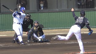 高橋周平、左腕田嶋から3戦連続ヒットとなる先制タイムリー！ (2022/03/08)