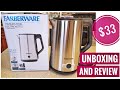 UNBOXING & REVIEW Farberware Stainless Steel Electric Kettle for Soup, Tea, Coffee