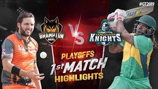 Vancouver Knights vs Brampton Wolves | Playoffs-1 Match 1 Highlights | GT20 Canada 2019