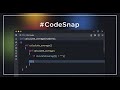VS Code Extension to take beautiful screenshots of your code using #CodeSnap 🚀