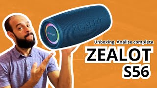 ZEALOT S56 caixa de som 40W  IP67 qualidade e baratinha ( Unboxing e Análise completa )