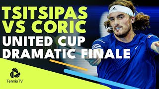 Stefanos Tsitsipas vs Borna Coric Dramatic Finale! | United Cup 2023 Highlights