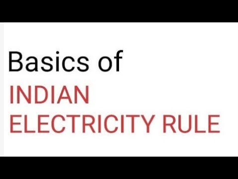 Indian Electricity Rule - 1956.( Part - 1) - YouTube